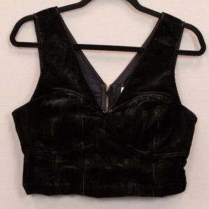 Maeve black corduroy corset tank-14